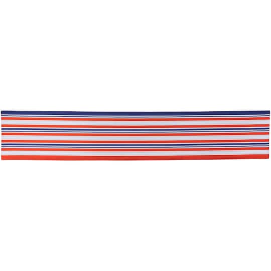71&#x22; Red, White &#x26; Blue Striped Table Runner